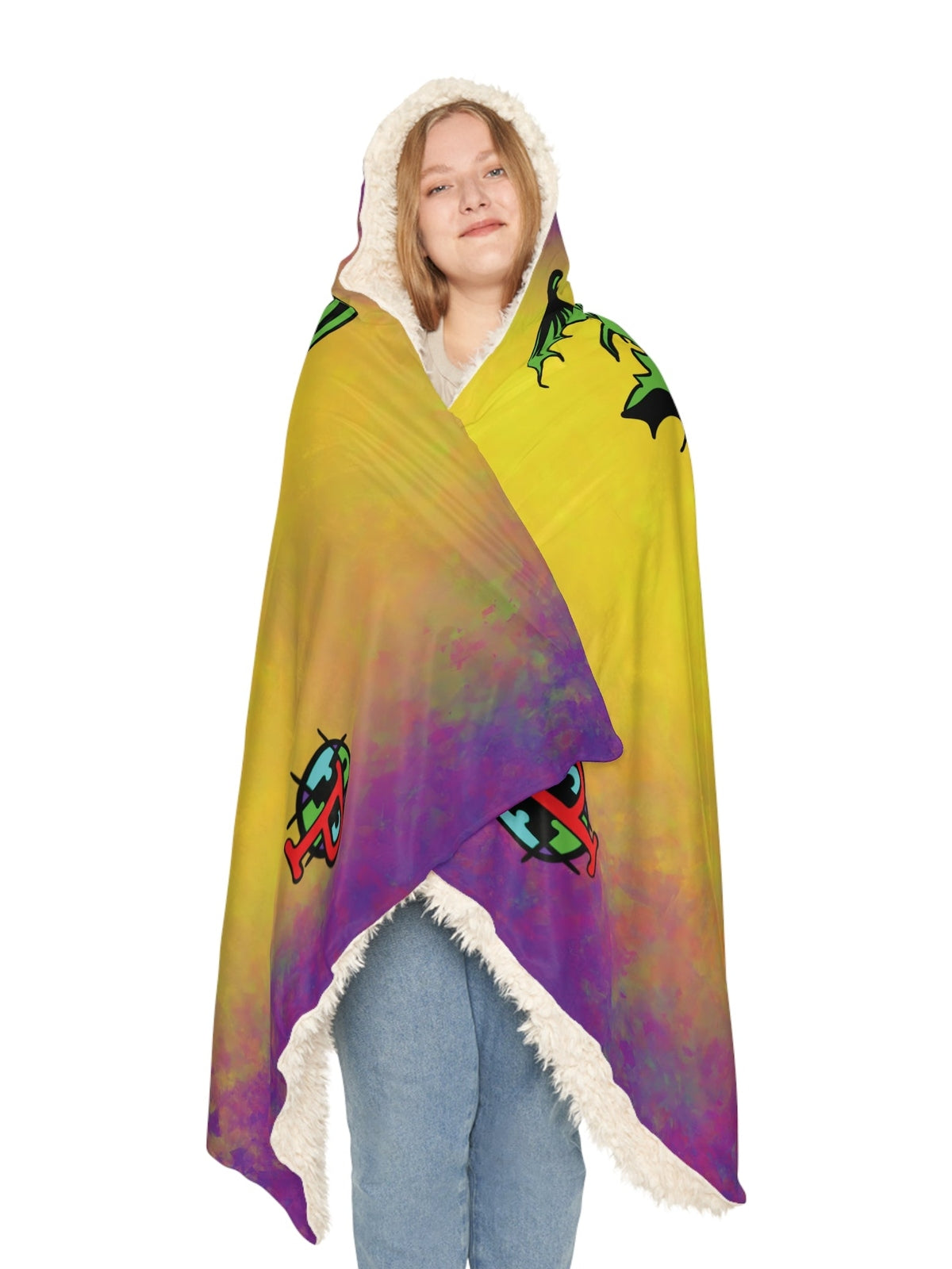 Hooded Snuggle Blanket - Little Fragon - Premium Blanket from Printify - Just $70! Shop now at Paintedd