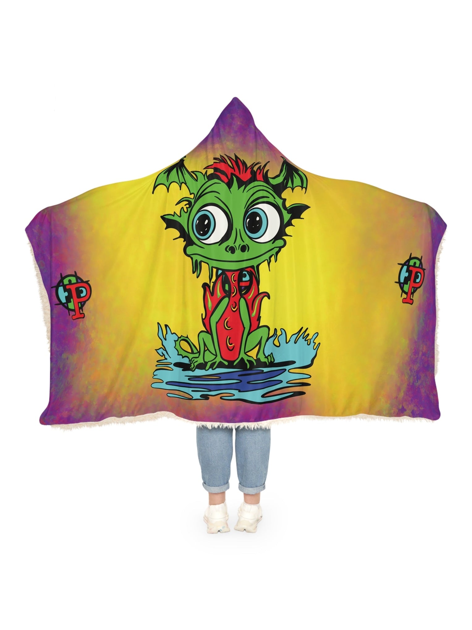 Hooded Snuggle Blanket - Little Fragon - Premium Blanket from Printify - Just $70! Shop now at Paintedd