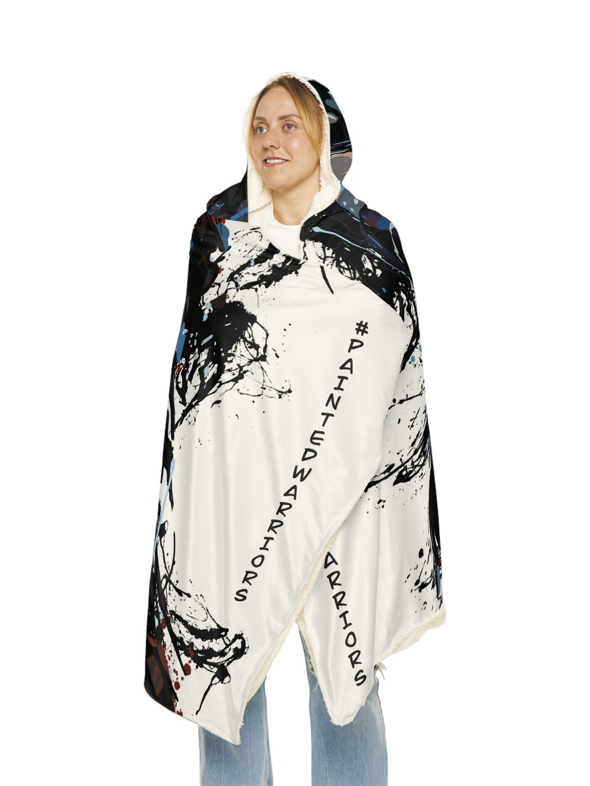 Hooded Snuggle Blanket - PaintedWarriors - Premium Blanket from Printify - Just $80! Shop now at Paintedd