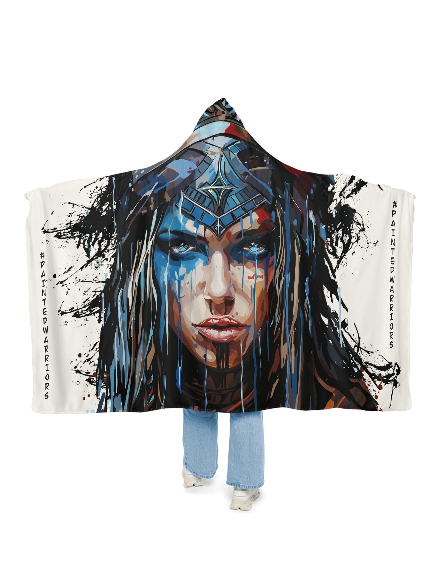 Hooded Snuggle Blanket - PaintedWarriors - Premium Blanket from Printify - Just $80! Shop now at Paintedd