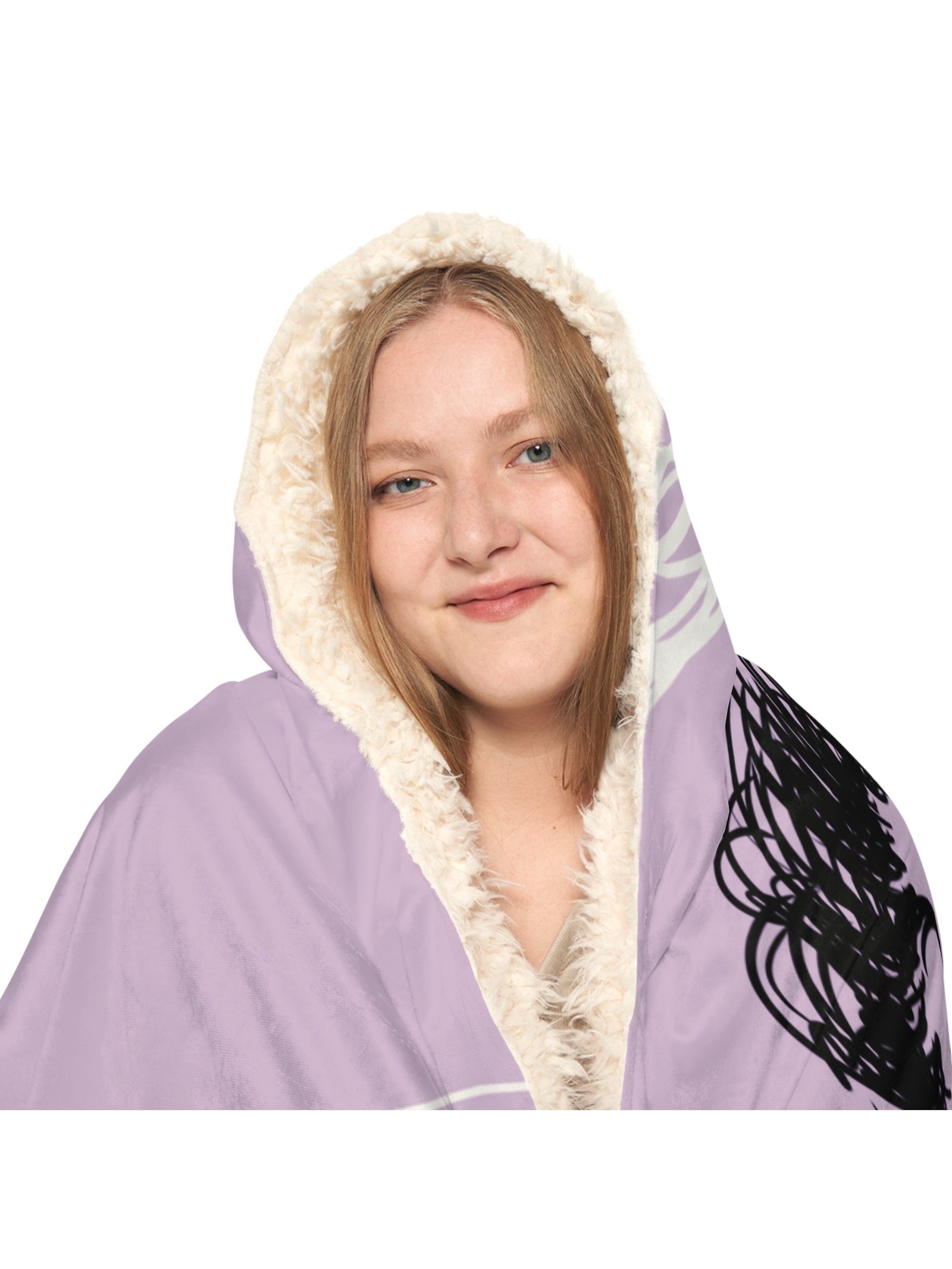 Hooded Snuggle Blanket - Messy Hair - Premium Blanket from Printify - Just $70! Shop now at Paintedd