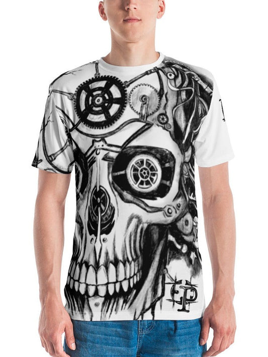 Men's t-shirt - Clockwork Scull - Premium Shirt from Paintedd - Just $50! Shop now at Paintedd