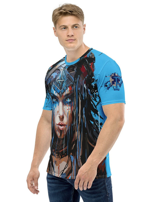 Men's t-shirt - Warrior - Blue - Premium Shirt from Paintedd - Just $50! Shop now at Paintedd