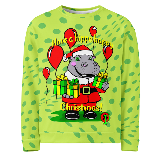 Christmas Sweatshirt - Hippo Christmas - Premium Clothing from Paintedd - Just $60! Shop now at Paintedd