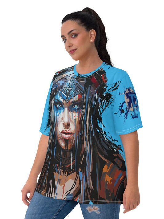 Women's T-shirt - Warrior - Blue - Premium Shirt from Paintedd - Just $50! Shop now at Paintedd