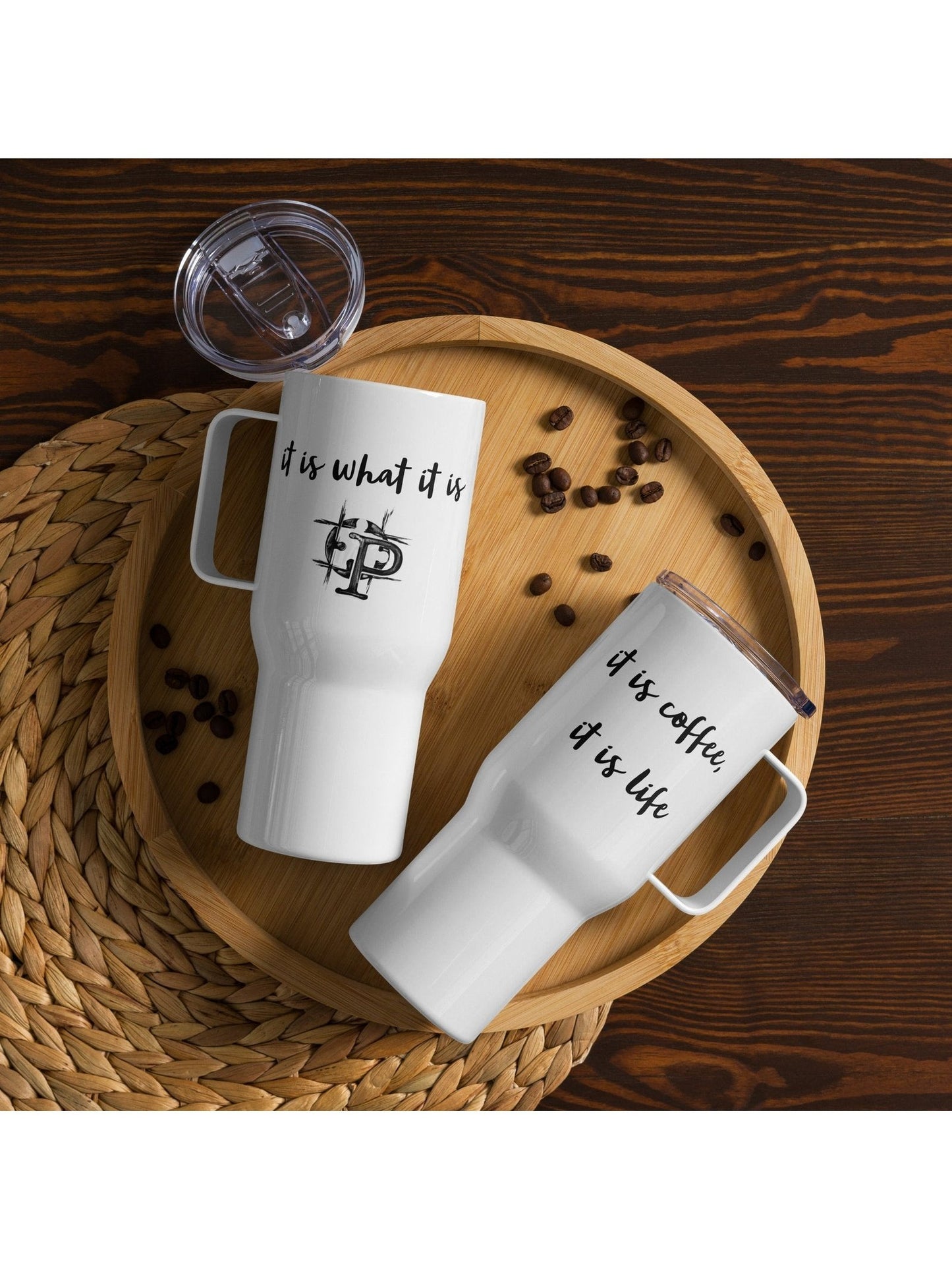 Mug - It is what it is Travel Mug - Premium Mug from Paintedd - Just $42! Shop now at Paintedd