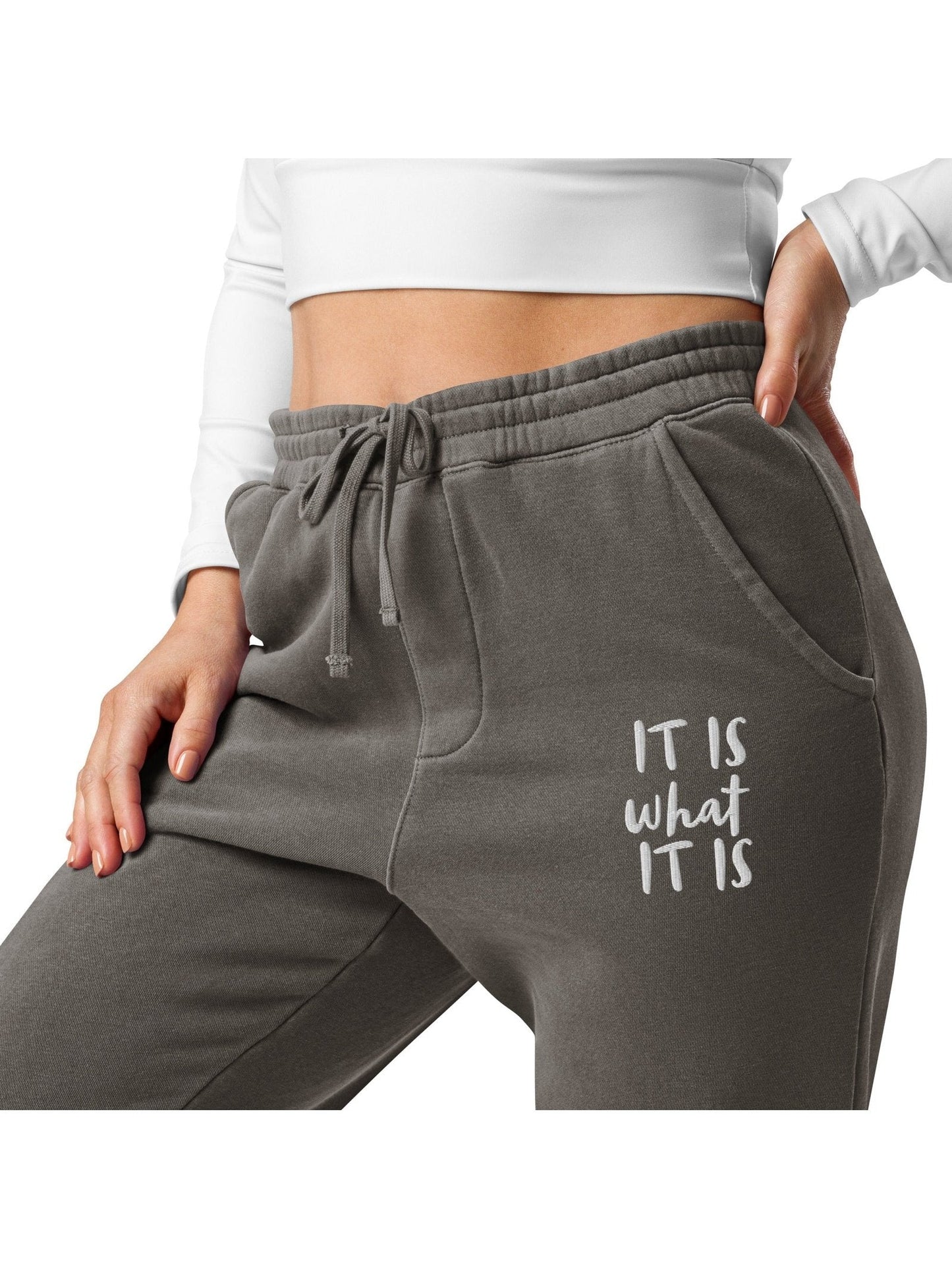 Unisex Sweatpants - It is what it is - Premium Pants from Paintedd - Just $75! Shop now at Paintedd