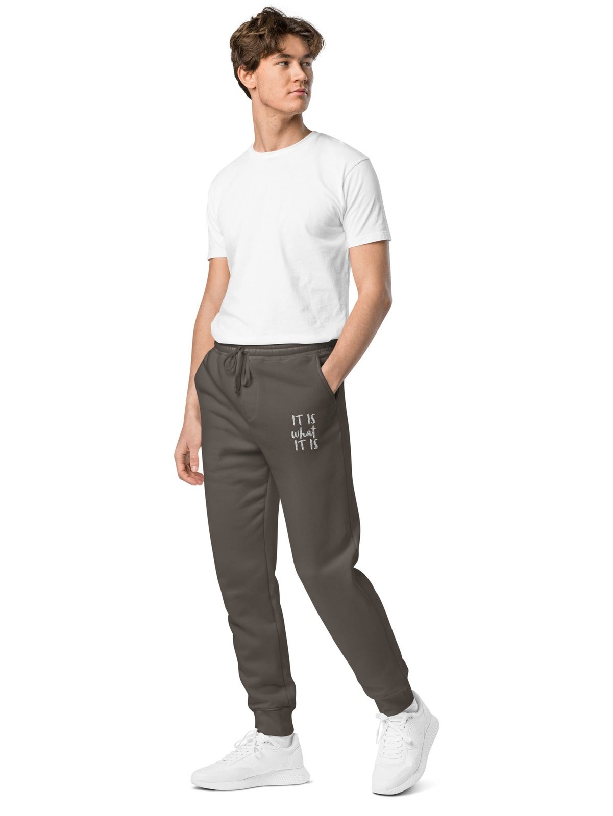 Unisex Sweatpants - It is what it is - Premium Pants from Paintedd - Just $75! Shop now at Paintedd