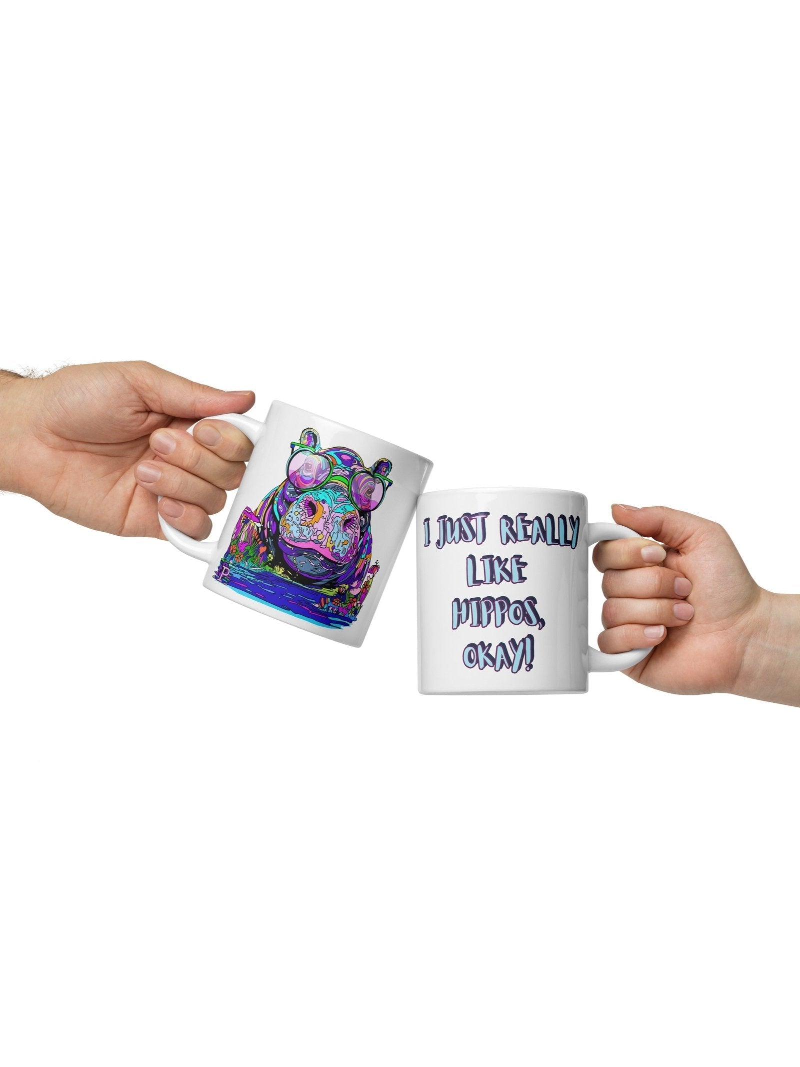 Mug - Cool Hippo - Premium Mug from Paintedd - Just $32! Shop now at Paintedd