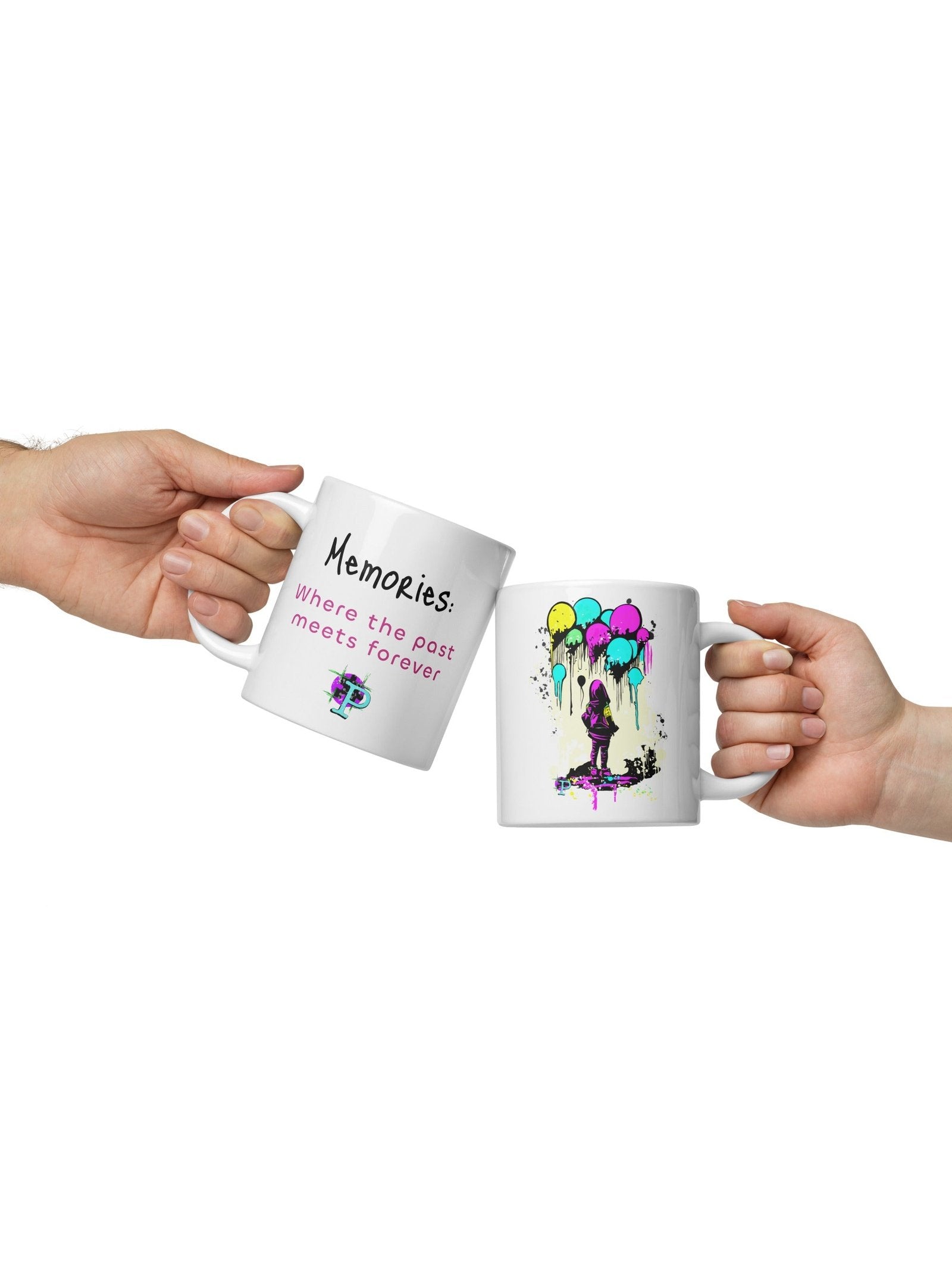 Mug - Ice cream balloon girl - Premium Mug from Paintedd - Just $32! Shop now at Paintedd